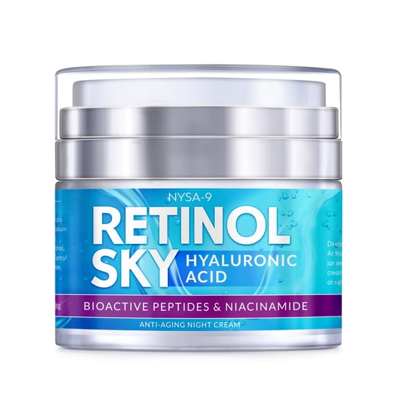 Retinol Sky Anti-Aging Antioxidant Face Night Cream W/ HA & Green Tea, 1.7 oz Day or Night