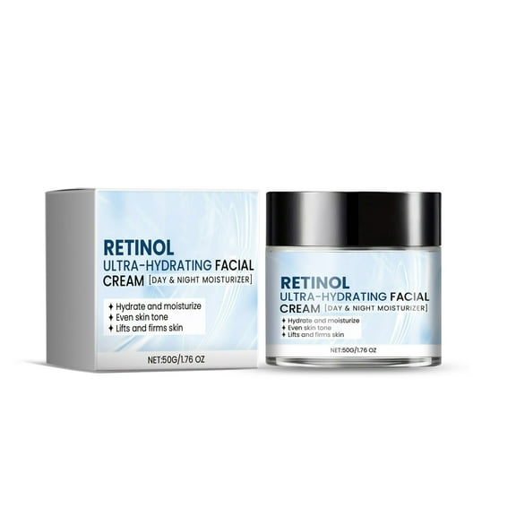 Retinol Ultra-hysrating Facial Cream - Retinol Cream for Face Anti Aging: Wrinkle Cream for Face Neck with Collagen Hyaluronic Acid - Night Moisturizer for Men Women - Facial Skin Care