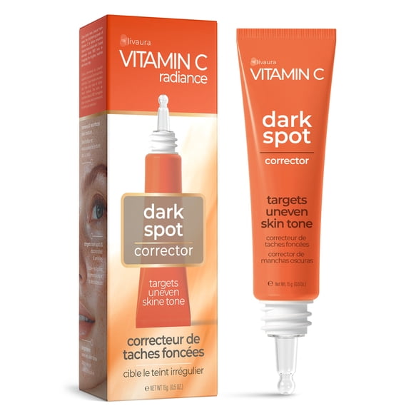 Retinol + Vitamin C Dark Spot Corrector Serum - Spotless Radiance, Evens Skin Tone, Targets Sun Damage & Dark Spots, Enhances Luminosity with Vitamin B3 Niacinamide & Retinol - 0.5 Oz