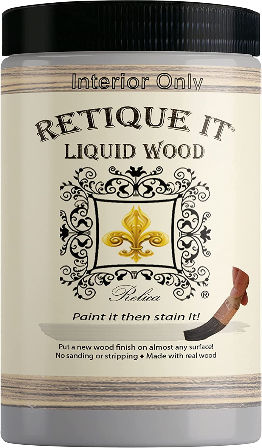 Retique It Liquid Wood Bleached Wood Quart Paint it then stain it