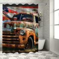 thumbnail image 1 of Orinice American Flag Bathroom Decor Set Colorful Luxurious Graphic Print Polyester Fabric Fashion Shower Curtain Set with Hooks Home Bathtubs Decoration 69x72, 1 of 7