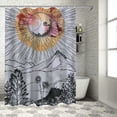thumbnail image 1 of Orinice Art Nouveau Sun Trees Bathroom Decor Set Colorful Luxurious Polyester Fabric Fashion Shower Curtain with Hooks Washable Shower Curtain for Bathroom Decoration 36x72, 1 of 7