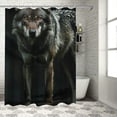 thumbnail image 1 of Orinice Wolf Bathroom Decor Set Colorful Luxurious Polyester Fabric Fashion Shower Curtain with Hooks 60x72, 1 of 7