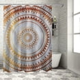 thumbnail image 1 of Orinice Abstract Illusionism Bathroom Decor Set Colorful Luxurious Graphic Print Polyester Fabric Shower Curtain Set with Hooks 69x72, 1 of 7