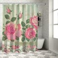 thumbnail image 1 of Orinice Roses Bathroom Decor Set Colorful Luxury Polyester Fabric Fashion Bathroom Decor Sets with Hooks Shower Curtain for Bathroom Decoration Chic Modern Design 69x72, 1 of 7