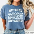 thumbnail image 1 of Retired 2025 Funny T-Shirt, Retirement Gift for Men Women, Teacher Retired Tee, Cool Retirement Crewneck for Grandma Grandpa, 1 of 5