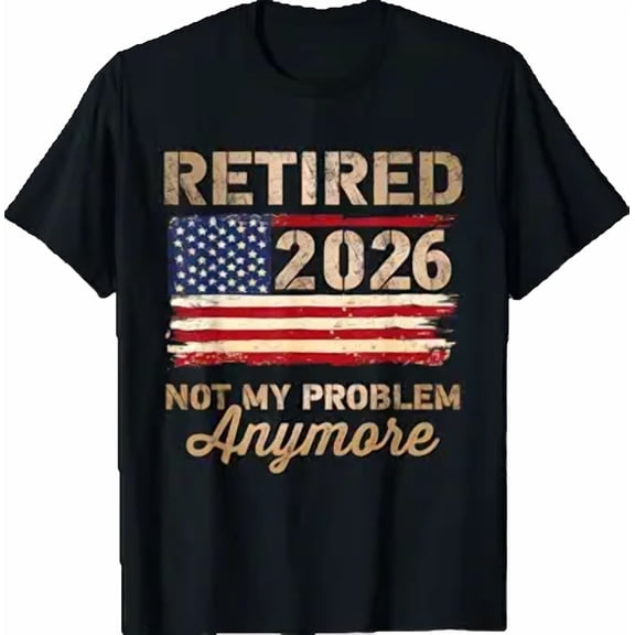 Retired 2026 US Flag Retirement T-Shirt