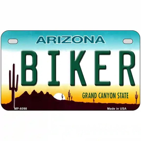 Retired Arkansas Metal Novelty License Plate 7" x 4" Motorcycle (MP)