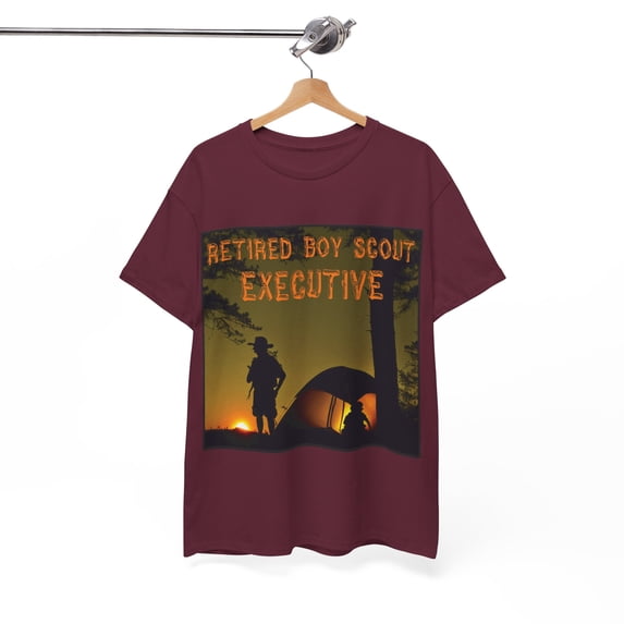 Retired Boy Scout Executive Heavy Cotton T-Shirt
