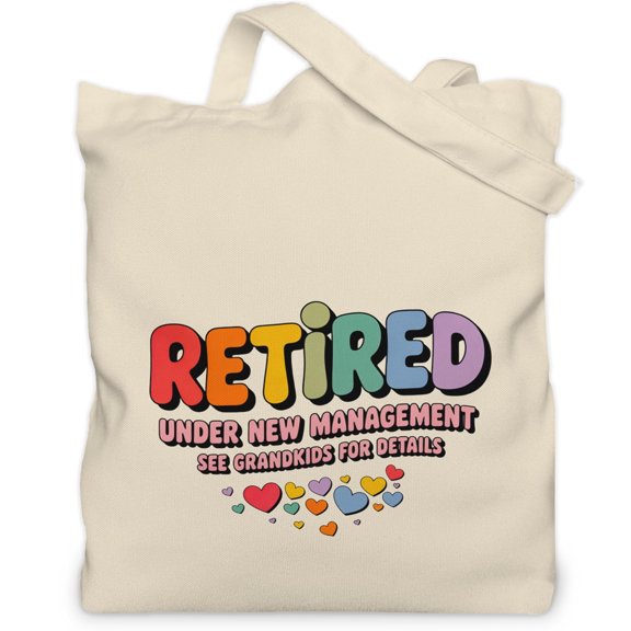 Retired Canvas Tote Bag for Women Stylish Daily Shoulder Tote for Work Errands and Travel