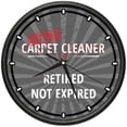 thumbnail image 1 of Retired Carpet Cleaner Design Wall Clock | Precision Quartz Movement | Retired Not Expired Funny Home Décor | Home, Office or Bedroom Decoration Retirement Personalized Gift, 1 of 3