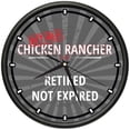 thumbnail image 1 of Retired Chicken Rancher Design Wall Clock | Precision Quartz Movement | Retired Not Expired Funny Home Décor | Home, Office or Bedroom Decoration Retirement Personalized Gift, 1 of 3