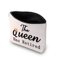 thumbnail image 1 of Retired Cosmetic Bag Retirement Makeup Bag Gift The Queen Has Retired Retired Queen Makeup Pouch Retirement Party Gift Colleagues Boss Subordinates Gift, 1 of 6