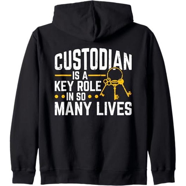 Retired Custodian Meaning Unique Retirement Zip Hoodie