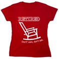 thumbnail image 1 of Retired Don't Care Don't Ask Sarcastic Humor Novelty Funny Women's Casual Tees, 1 of 3