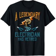 Retired Electrician Shirt Humor Electrician Retirement Gift T-Shirt