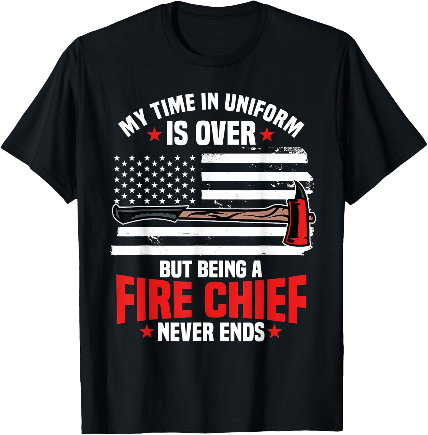 Retired Fire Chief Plan Design T-Shirt - Walmart.com