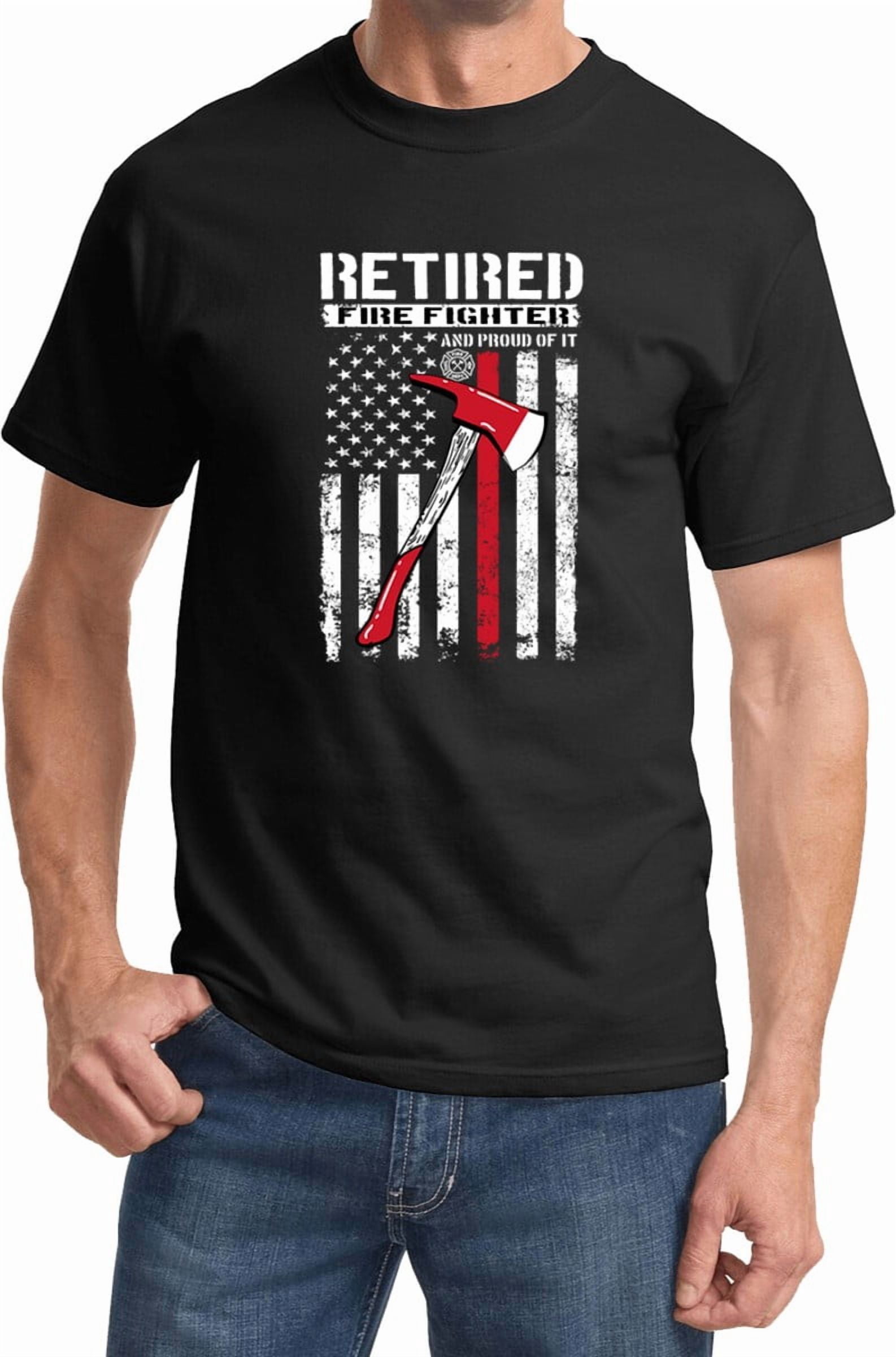 Retired Firefighter Axe Graphic T-Shirt - Walmart.com