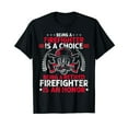 thumbnail image 1 of Retired Firefighter Helmet Axe Graphic Gift Men Short Sleeve Honor T-Shirt, 1 of 6