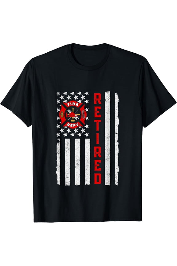 Retired Firefighter Proud Fireman Gifts for Retirement Party T-Shirt mens t shirt，black，women，funny，misfits，men，journey
