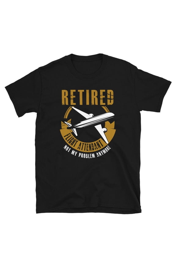 Retired Flight Attendant Shirt Cabin Crew Gift Party Graphic Tee,for men and women up to 5XL