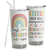 Retired Grandma Gifts - Birthday Christmas Gifts for Grandma Mom Nana Mimi From Daughter Son Grandkids - Best Grandma Ever Mothers Day Gifts For Grandma Cup Stainless Steel Tumbler 20oz