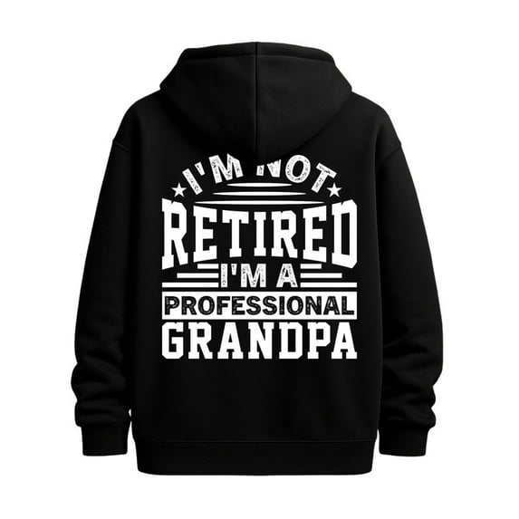 Retired Grandpa graphic hoodies funny humor mens regular fit black Casual Outdoor Jogging & Fitness Training Pullover, Regular Fit, Hooded Design, Comfortable Pullover casual sixty years old