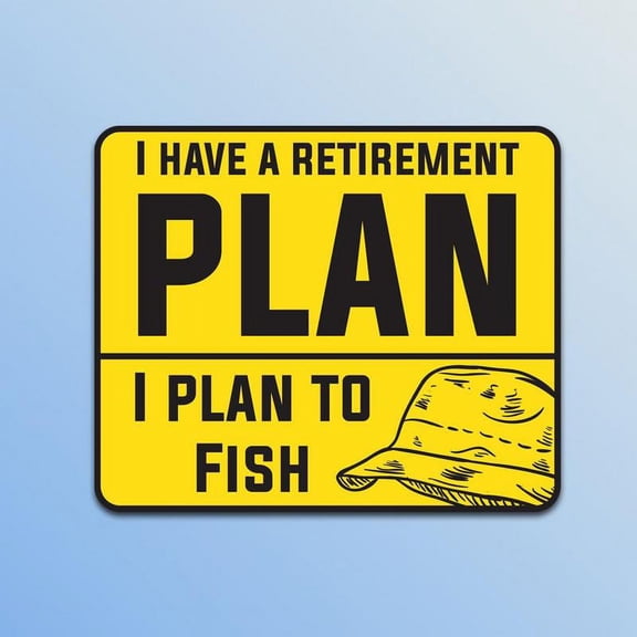 Retired I Plan To Fish Vinyl Decal Sticker | Cars Trucks Vans SUVs Windows Walls Cups Laptops | Full Color Printed | 5 Inch Decal | KCD2302