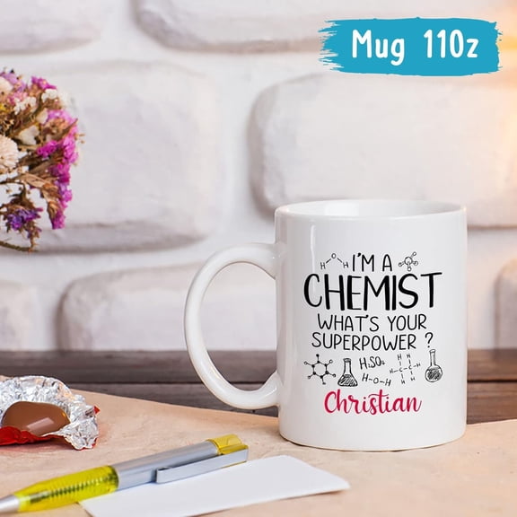 Retired I Work Periodically Mug, Personalized Chemistry Mug With Name, Scientific Mug, Periodic Table of Elements Mug, Customized Chemistry Coffee Mug, Chemistry Teacher Mug, Chemist Cup 11oz