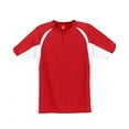 thumbnail image 1 of Badger BD7938 Hook Placket T-Shirt, Red and White, XL, 1 of 3