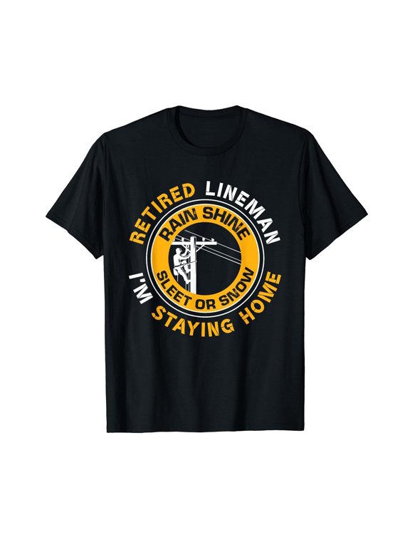 Retired Lineman Lineworker Power Lineman Retirement T-Shirt