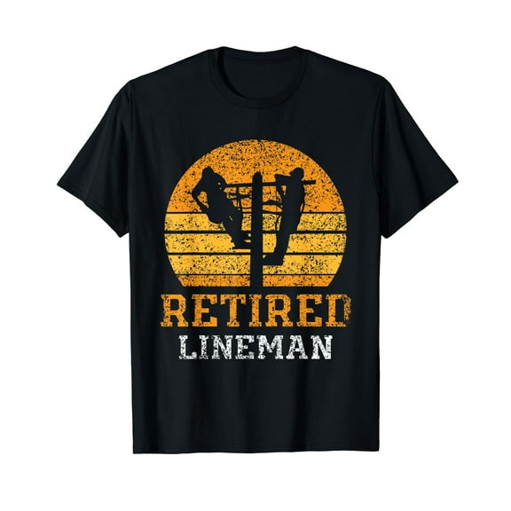 Retired Lineman Powerline Linework Lineworkers Lineworker T-Shirt