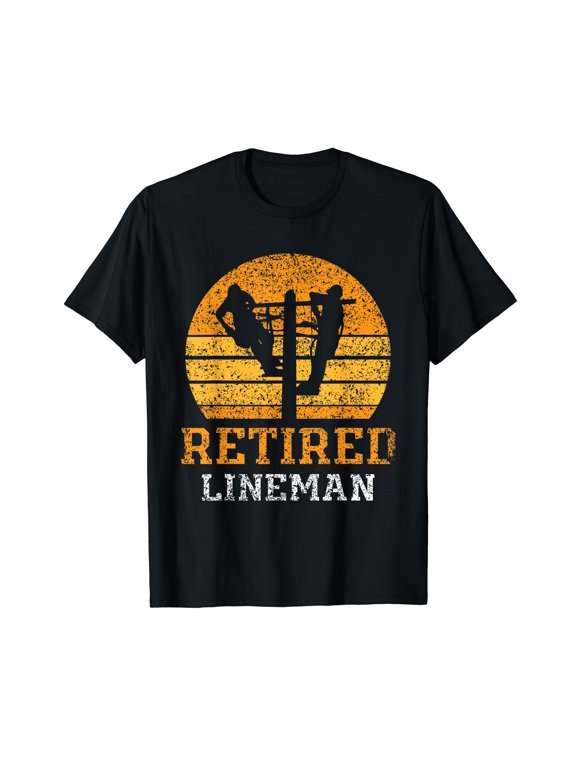 Retired Lineman Powerline Linework Lineworkers Lineworker T-Shirt