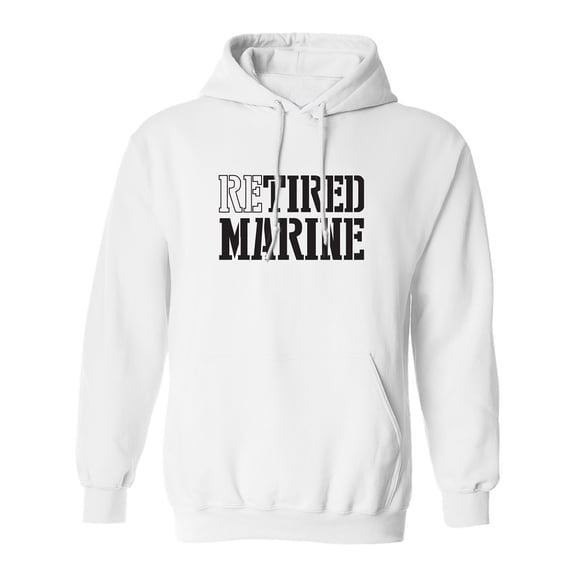 Retired Marine Adult Hooded Sweatshirt
