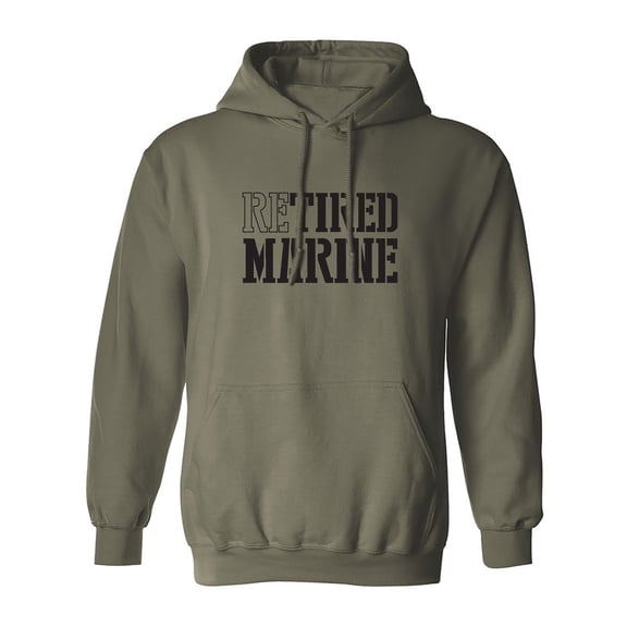 Retired Marine Adult Hooded Sweatshirt