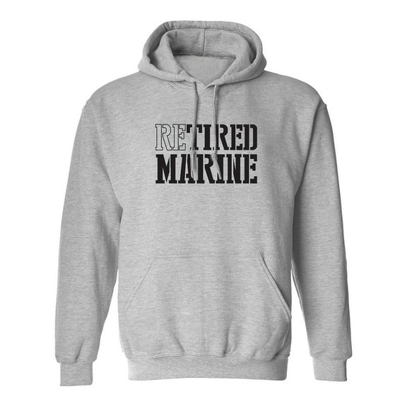 Retired Marine Adult Hooded Sweatshirt