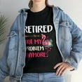 thumbnail image 1 of Retired Not My Problem Anymore Flamingo Floral Costume T-Shirt, 1 of 2