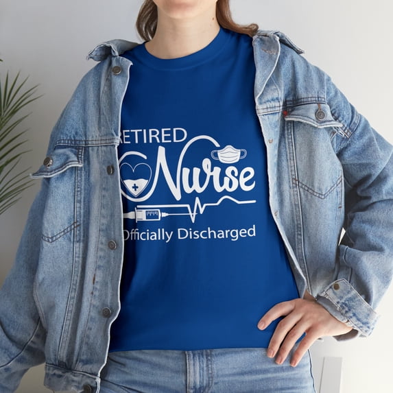 Retired Nurse Officially Discharged Retirement Party T-Shirt