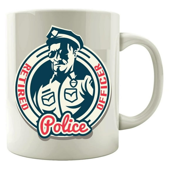 Retired Police Officer Mug - Law Enforcement Theme Gift Idea