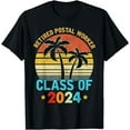 thumbnail image 1 of Retired Postal Worker Class of 2024 Funny Retirement Vintage T-Shirt, 1 of 4