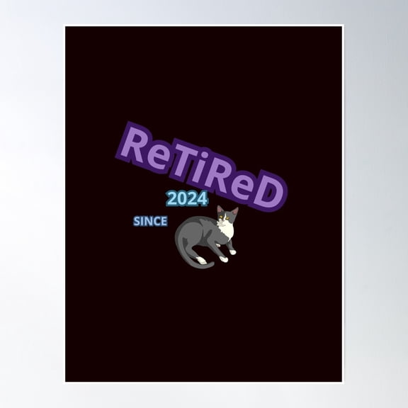 Retired Poster Wall Art, Modern Wall Decor, 12x18 UNFRAMED