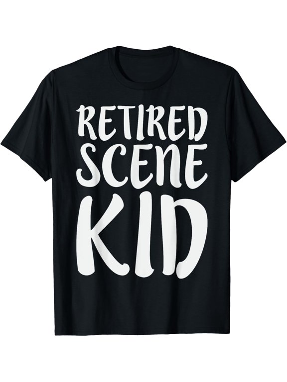 Retired Scene Emo Style Graphic T-Shirt