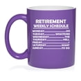 thumbnail image 1 of Retired Schedule Funny Retirement Ceramic Coffee Mug Tea Cup Gift (11oz Purple), 1 of 1
