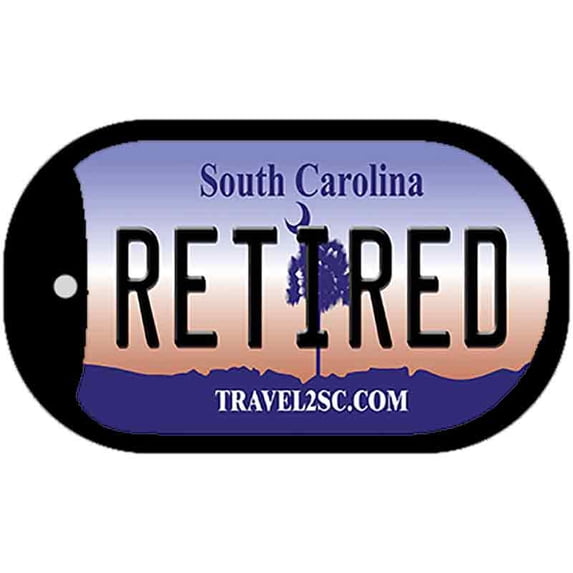 Retired South Carolina Novelty Metal Dog Tag Necklace DT-6274 2" x 1" Dog Tag (DT)