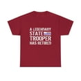 thumbnail image 1 of Retired State Trooper Retirement Thin Blue Line Us Flag Tshirt, 1 of 1