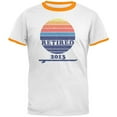 thumbnail image 1 of Retired Surf's Up Beach Bum 2013 Mens Ringer T Shirt White-Gold LG, 1 of 1