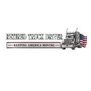 Retired Truck Driver Chrome Metal Car Emblem Badge with American Flag, Semi Truck Tribute Decal for Pickup SUV and Toolbox, Fade Resistant Outdoor Auto Emblem