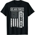 thumbnail image 1 of Retired US Air Force American Flag Retirement 2024 Men Women T-Shirt, 1 of 3
