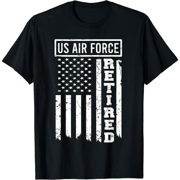 Retired US Air Force American Flag Retirement 2024 Men Women T-Shirt