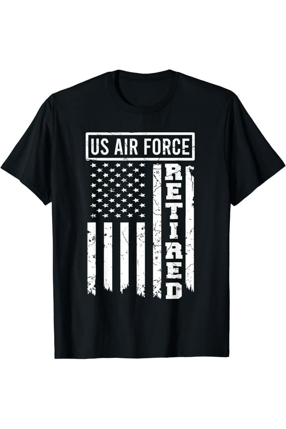 Retired US Air Force American Flag Retirement 2024 Men Women T-Shirt